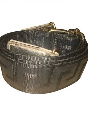 Versace Perfume Black  Crossbody Bag Strap with Gold Hardware